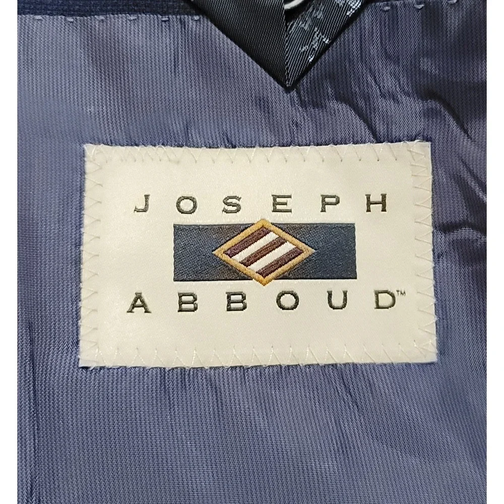 Joseph Abboud Heritage Men's Blue Angelico Fabric 2‎ Button Blazer Size 40 Long